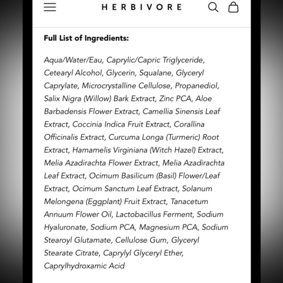 Herbivore Aquarius Pore Purifying Cream 1.7 fl oz - Picture 3 of 8